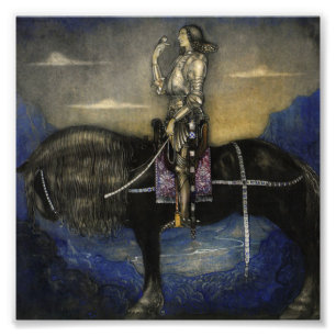 Impression Photo “Un chevalier arriva”Aquarelle de John Bauer