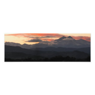 Impression Photo Un coucher du soleil au-dessus de longue crête