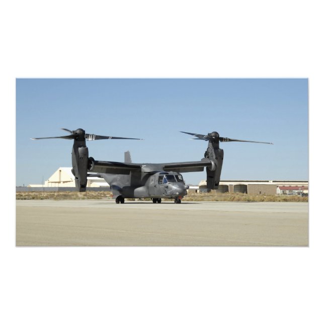 Impression Photo Un CV-22 Osprey se prépare au décollage (Devant)