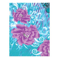 Un design textile dynamique avec violet et turq