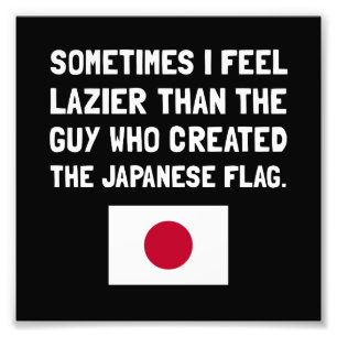 Impression Photo Un drapeau japonais plus paresseux