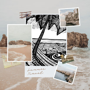 Impression Photo un imprimé d'encre de hamac sur la plage tranquill