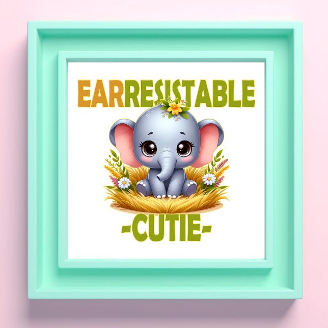 Impression Photo Un jeu de mots amusant de Cutie. Caricature de Bab (Créateur téléchargé)