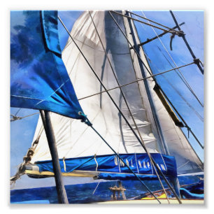 Impression Photo Un marin Est Un Artiste Et Son Moyen Le Vent