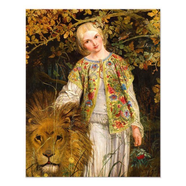 Impression Photo Una et le Lion, 1860 par William Bell Scott (Devant)