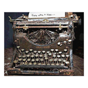 Impression Photo Underwood, vieille machine à écrire