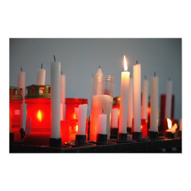 Impression Photo Une bougie pour la paix (Devant)