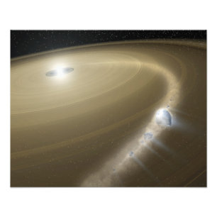 Impression Photo Une comète déchirée vers des schreds autour d'une 