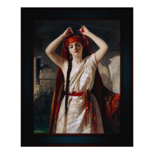 Impression Photo Une Égyptienne Se Préparant Pour Le Bain