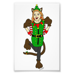 Impression Photo une fille de Noël