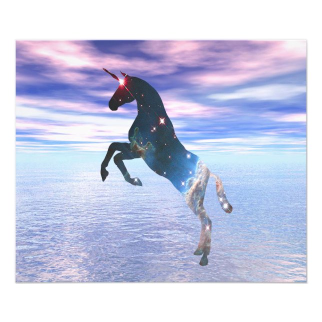 Impression Photo Unicorne des étoiles (Devant)