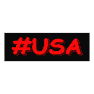 Impression Photo "#USA" Joli design. Commandez dès maintenant