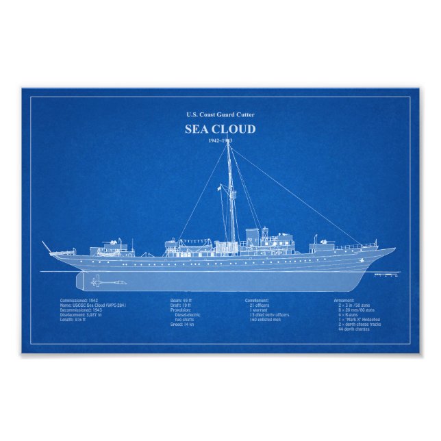 Impression Photo USCG Cutter Sea Cloud wpg-284 - ABD (Devant)