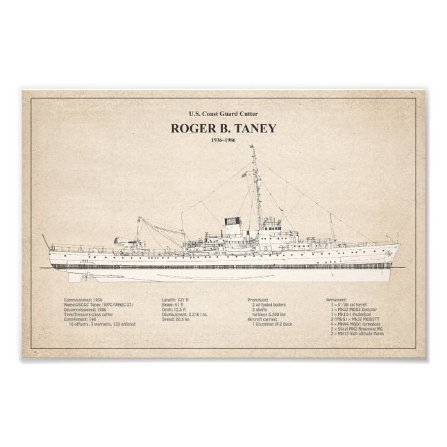 Impression Photo USCG Roger B. Taney whec-37 - SBD (Devant)