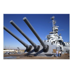 Impression Photo USS Alabama Cuirassé à la Memorial Battleship