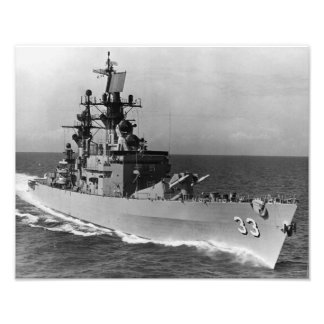 IMPRESSION PHOTO USS FOX CG-33 DLG-33 NAVY CRUISER MISSILE GUIDÉE