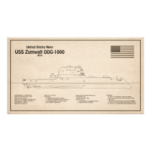 Impression Photo USS Zumwalt - Plan directeur des navires SD