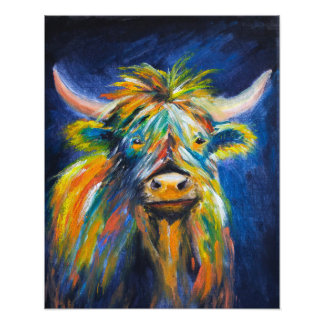 Impression Photo Vache Angus Highland