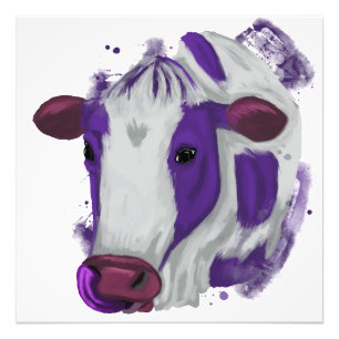 Impression Photo Vache pourpre