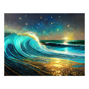 Impression Photo Vagues océaniques clignantes