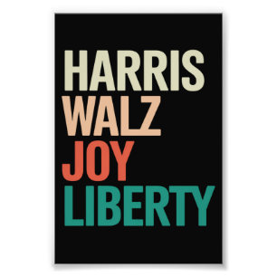 Impression Photo Valse Rétro Harris Waltz 2024 Harris Walz Joie Lib