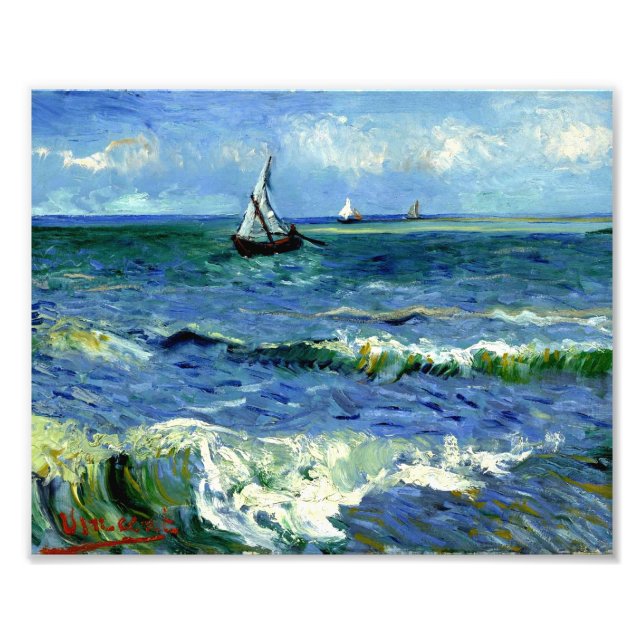 Impression Photo Van Gogh - Paysage marin, célèbre peinture (Devant)