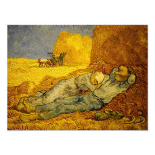 Impression Photo Van Gogh Peinture de midi Repos du travail