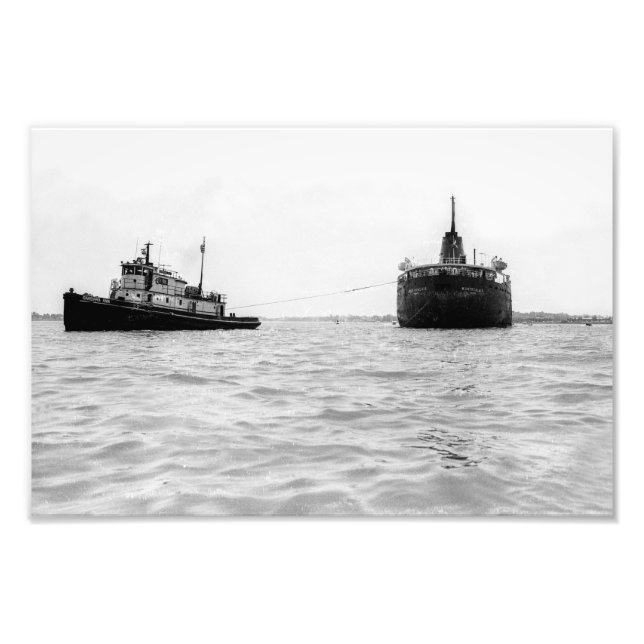 Impression Photo Vapeur des Grands Lacs Montrealais sous remorque (Devant)