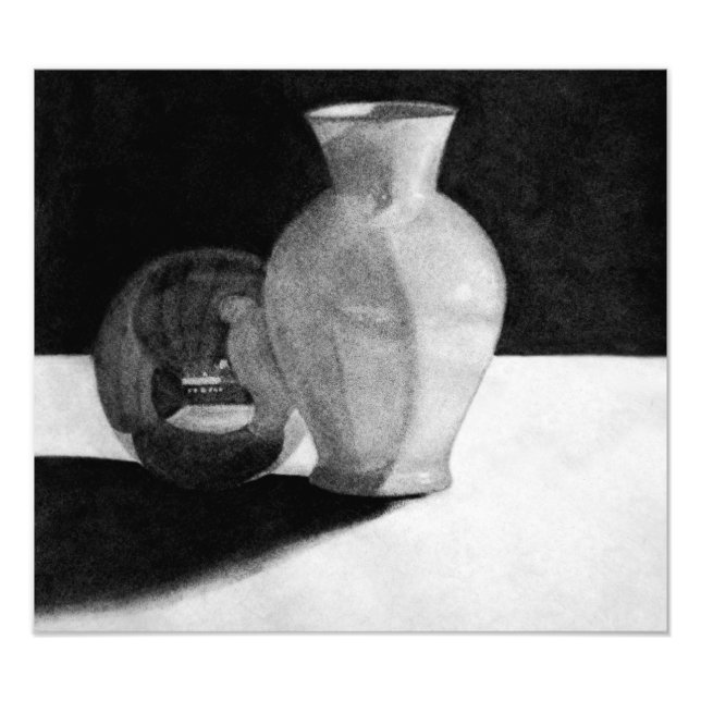 Impression Photo Vase avec sphère (Devant)