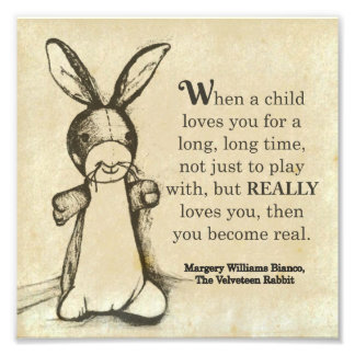 Impression Photo Velveteen Rabbit Citation de livre Wall Art