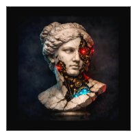 Vénus mécanique : Art de statue cyberpunk