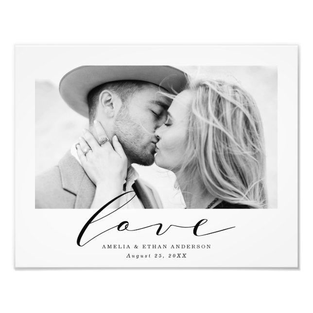 Impression Photo Véritable Amour | Mariage personnalisé (Devant)