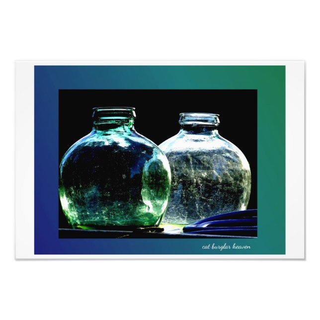 Impression Photo Verre vert et bleu (Devant)