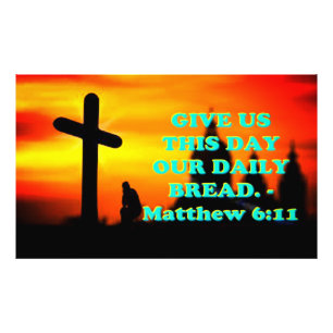 Impression Photo verset biblique de Matthieu 6:11.