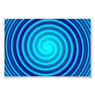 Impression Photo Vertige bleu se développant en spirales