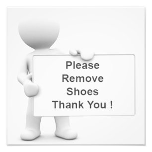 Impression Photo Veuillez Enlever Vos Chaussures