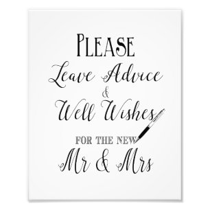 Impression Photo Veuillez laisser votre mariage de conseils