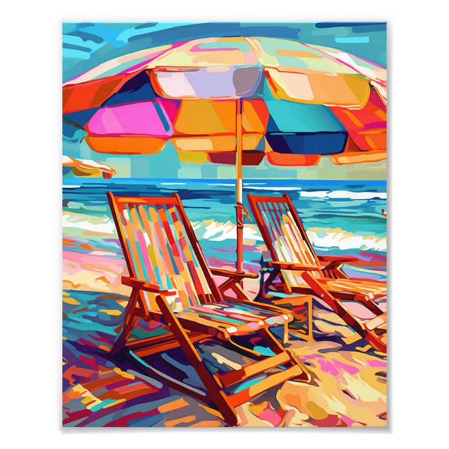 Impression Photo Vibes d'été sur la plage (Devant)