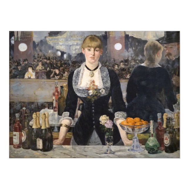 Impression Photo Victorian Bar Girl at Folies Bergere in France (Devant)