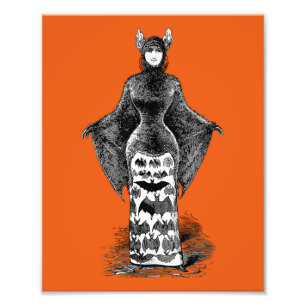 Impression Photo Victorian Girl in Bat Costume I