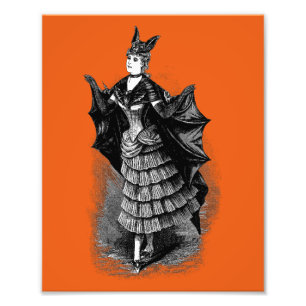 Impression Photo Victorian Girl in Bat Costume I