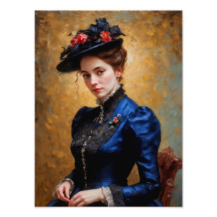 Impression Photo Victorienne Anglais Lady Portrait Peinture