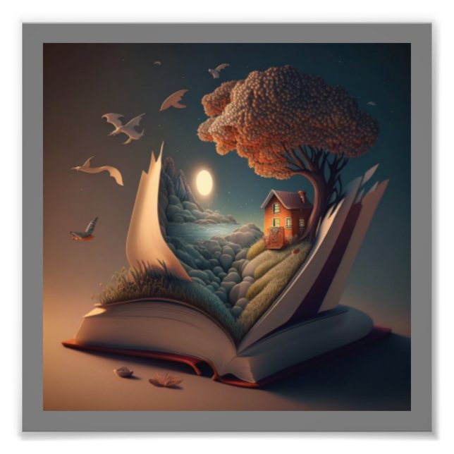 Impression Photo Vie d'affiche en lecture (Devant)