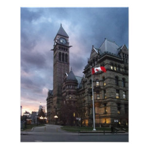 Impression Photo Vieille ville hôtel de Toronto au crépuscule