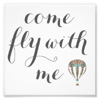 Viens Voler Avec Moi | Hot Air Balloon Art