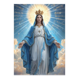 Impression Photo Vierge bleue Marie Céleste