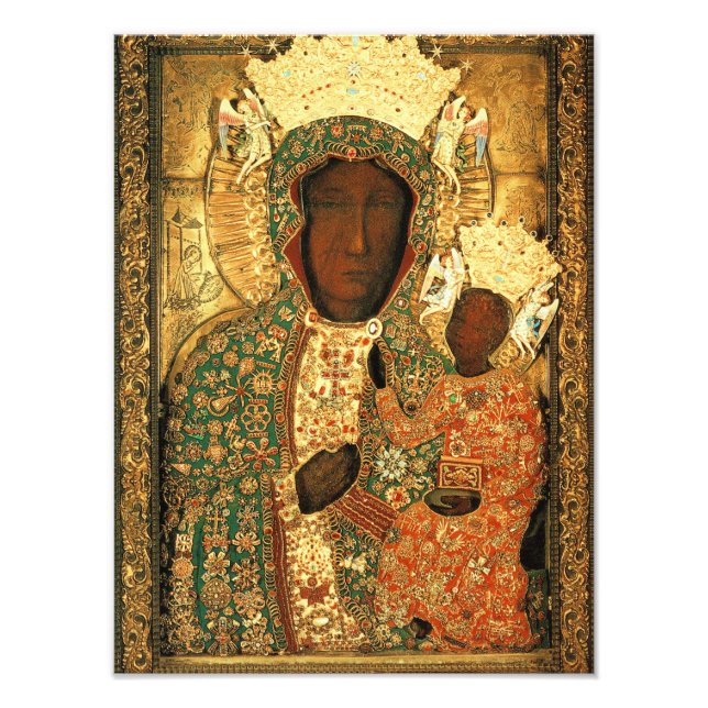Impression Photo Vierge noire et enfant Notre-Dame de Czestochowa (Devant)