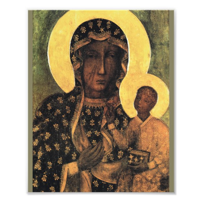 Impression Photo Vierge noire Marie Icône Pologne Notre Dame (Devant)