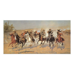 Impression Photo Vieux Cowboys, A Dash For Timber par Remington
