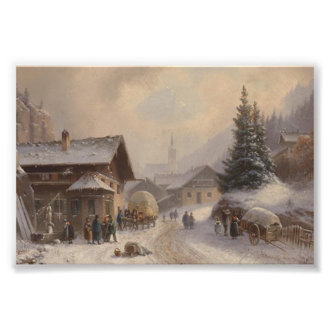Impression Photo Village allemand en hiver (Devant)